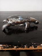 Zeldzame vintage kristallen schildpadsculptuur, verzilverd, Ophalen of Verzenden, Zo goed als nieuw, Dier