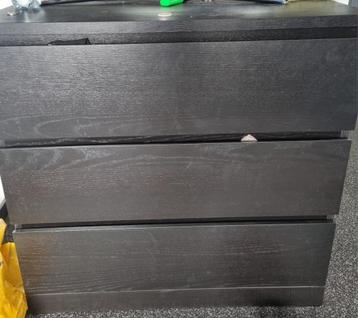 Malm ikea ladekast zwart