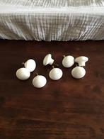 8 witte houten knopjes kastknop ladeknop, Ophalen of Verzenden, Zo goed als nieuw