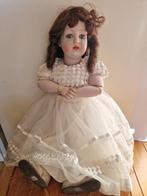 Prachtige 64 cm grote antieke bisque porselein pop, Antiek en Kunst, Ophalen