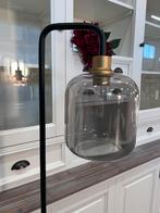 Lusso design vloerlamp smoke glas – zwart/metaal, G, Ophalen of Verzenden, Zo goed als nieuw, W