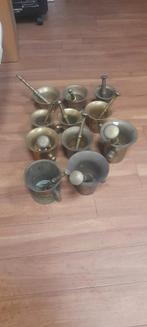 Lot van 11 oude bronzen vijzels., Antiek en Kunst, Antiek | Koper en Brons, Ophalen of Verzenden, Brons