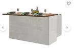 Dcarnelo Keukeneiland - 155x90x90cm Wit & Eiken zgan, Huis en Inrichting, Keuken | Keukenelementen, Ophalen, Nieuw, Wit