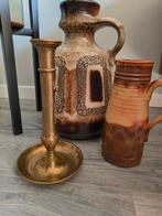 Bronzen oude kandelaar, Antiek en Kunst, Ophalen of Verzenden