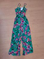 Groene jumpsuit met bloemenprint, Nieuw, Maat 34 (XS) of kleiner, Groen, Bershka