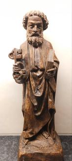 Antieke Petrus Gipsen Beeld religie, Ophalen of Verzenden