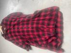 Oversized overhemd jurk rood/zwart, Kleding | Dames, Maat 42/44 (L), Ophalen of Verzenden, Zo goed als nieuw, Rood