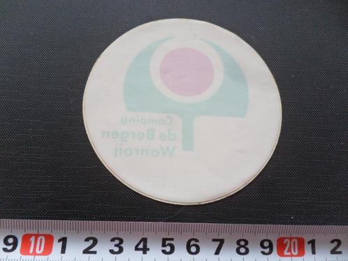 sticker raamsticker Camping De Bergen Wanroij, Verzamelen, Stickers, Zo goed als nieuw, Bedrijf of Vereniging, Ophalen
