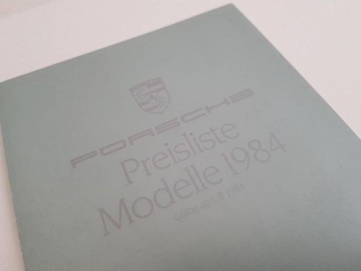 PORSCHE - 911 | 924 | 944 | 928 - Preisliste - Modelle 1984, Boeken, Auto's | Folders en Tijdschriften, Zo goed als nieuw, Porsche