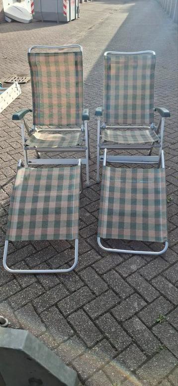 2x Dukdalf Campingstoel met Voetenbanken beschikbaar voor biedingen