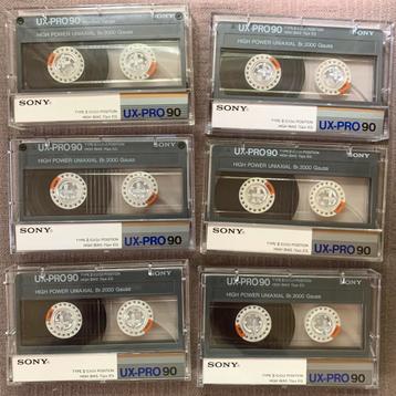 6 Sony UXPro-90 1986 cassettebandjes UXPRO90 UXPro 90 UX-Pro beschikbaar voor biedingen