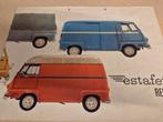 Jaren 60 Nederlands Renault Estafette bestelbus folder izgst, Ophalen of Verzenden, Renault