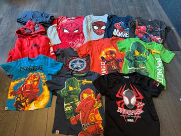 Jongenskleding Pakket Maat 116-122. Ninjago Spiderman beschikbaar voor biedingen