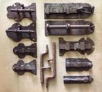 Antieke scharnieren schuif deurklopper / oog gesmeed sloten, Doe-het-zelf en Verbouw, Ophalen of Verzenden, Gebruikt, IJzer, Schuif of Grendel
