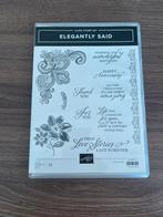 Stampin' Up! - Elegantly Said, Ophalen of Verzenden, Zo goed als nieuw, EZ-mounted stempel