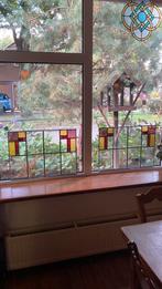 Twee dezelfde antieke glas in lood ramen art deco, Antiek en Kunst, Ophalen