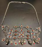 Nieuwe Berber of Amazigh zilverkleurige ketting met emaille., Ophalen of Verzenden