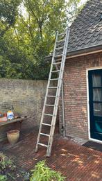Uitschuifladder aluminium 7 m 2 delen, Doe-het-zelf en Verbouw, Ladders en Trappen, Ophalen, Gebruikt, Ladder, Opvouwbaar of Inschuifbaar