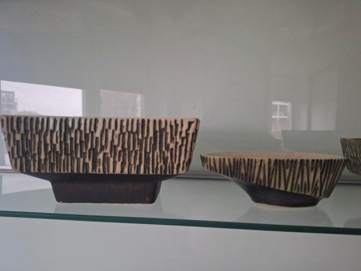 Vijf vintage cactuspotten, Tuin en Terras, Bloempotten, Gebruikt, Aardewerk, Binnen, Tuin, Minder dan 40 cm, Minder dan 25 cm