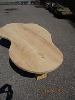 salontafel golf cirkel design massief eiken 180 x 110 x 4 cm, Ophalen, Eikenhout, Nieuw, Overige vormen