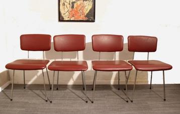 4x Gispen buisframe stoelen sixties vintage design beschikbaar voor biedingen
