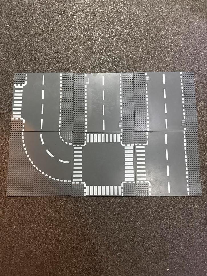 LEGO Grondplaat Wegdelen 6 stuks, Kinderen en Baby's, Speelgoed | Duplo en Lego, Gebruikt, Lego, Losse stenen, Ophalen