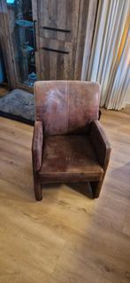 6 eetkamerstoelen met wieltjes, Ophalen, Gebruikt, Leer, Modern