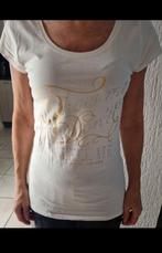 Wit shirt met tekst, Kleding | Dames, T-shirts, Ophalen of Verzenden, Wit, Zo goed als nieuw, Maat 36 (S)