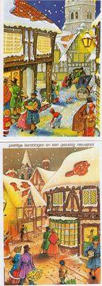 kerstkaart, Verzamelen, Ansichtkaarten | Themakaarten, Verzenden, Gelopen, Feest(dag)