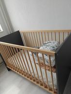 Antraciet Ledikant met Matras en Accessoires, Kinderen en Baby's, Babywiegjes en Ledikanten, Ophalen of Verzenden, Zo goed als nieuw