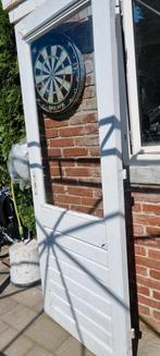 Houten Deur met Glas, Gebruikt, 80 tot 100 cm, Ophalen of Verzenden, Buitendeur