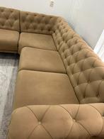 Mooi prima velvet hoekbank /slaapbank lavia, Ophalen, Gebruikt, Stof