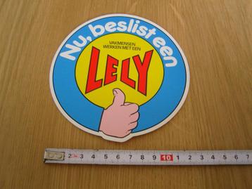 sticker Nu, beslist een  LELY vakmensen werken met een Lely  beschikbaar voor biedingen