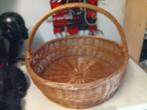 Brocante rieten mand groot formaat handgemaakt, Ophalen of Verzenden, Zo goed als nieuw, Rond, Riet