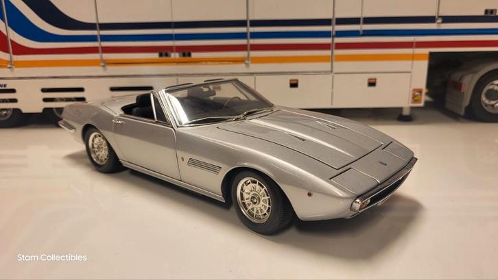 Minichamps Maserati Ghibli Convertible Silver Metallic, Hobby en Vrije tijd, Modelauto's | 1:18, Zo goed als nieuw, Auto, MiniChamps