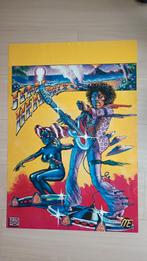 Jimi Hendrix  dubbele poster door Peter Pontiac 68cm x b99cm, Ophalen, Deurposter of groter, Zo goed als nieuw, Overige vormen