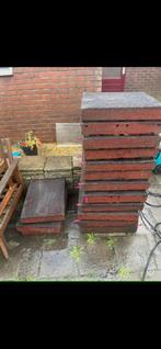 Rubberen tegels/stalmatten, Tuin en Terras, Tegels en Klinkers, Ophalen, Zo goed als nieuw, Rubber, Overige typen