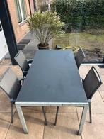 Tuinset inclusief 4 stoelen, Ophalen, 4 zitplaatsen, Aluminium, Zo goed als nieuw