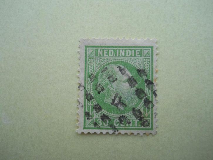 Nederlands Indie 1868 Koning Willem III Nvph.14K gestempeld, Postzegels en Munten, Postzegels | Nederlands-Indië en Nieuw-Guinea