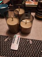 3 LED Kaarsen met Afstandsbediening, Huis en Inrichting, Woonaccessoires | Kandelaars en Kaarsen, Ophalen of Verzenden