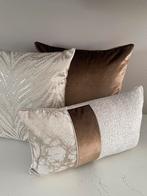 Luxe set sierkussens in goud/brons/offwhite, Ophalen of Verzenden, Nieuw