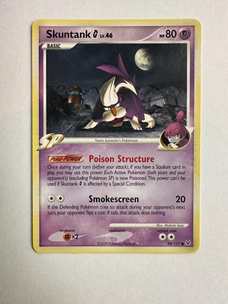 Skuntank G – 94/127 – Platinum, Hobby en Vrije tijd, Verzamelkaartspellen | Pokémon, Zo goed als nieuw, Losse kaart, Ophalen of Verzenden