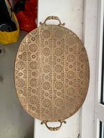 Ovaal goudkleurige dienblad, Huis en Inrichting, Woonaccessoires | Dienbladen, Ophalen of Verzenden, Zo goed als nieuw, Ovaal