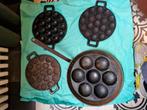 Poffertjes pannen.  3 koopmans en 1 koperen, Ophalen of Verzenden, Zo goed als nieuw, Bakvorm
