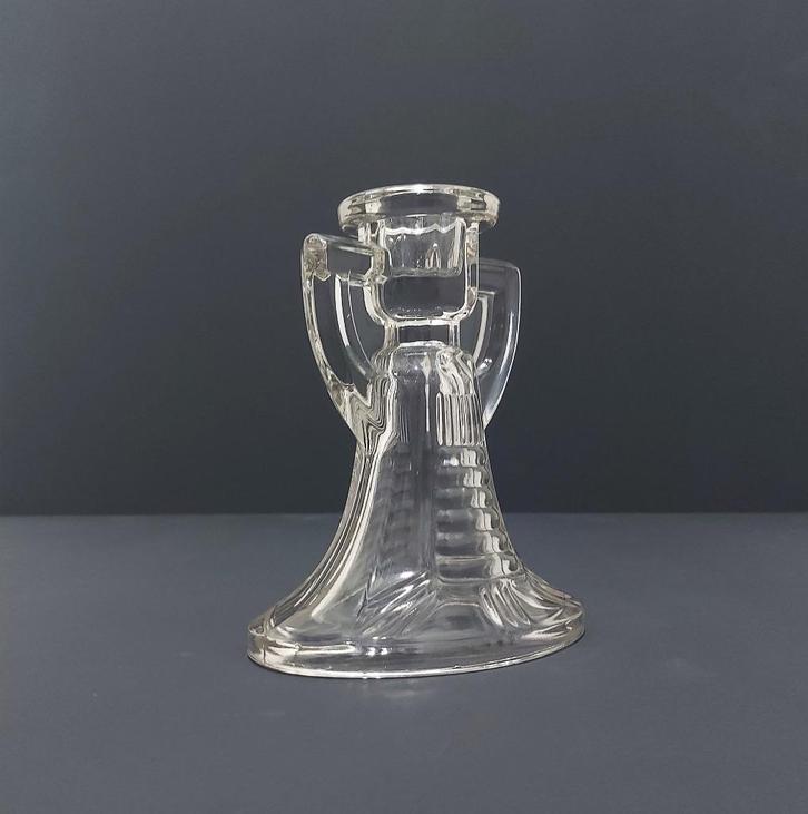 VSL persglazen kandelaar modelnaam Victoria., Huis en Inrichting, Woonaccessoires | Kandelaars en Kaarsen, Minder dan 25 cm, Overige materialen