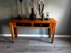 Te koop teakhouten sidetable, Ophalen, 100 tot 150 cm, Zo goed als nieuw, 25 tot 50 cm