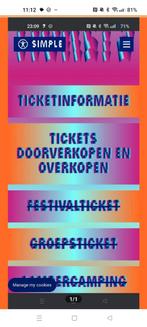 1x Lowlands ticket, Eén persoon, Augustus