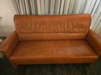 Mooie bruine leren tweezitsbank, Huis en Inrichting, Banken | Bankstellen, Gebruikt, 150 tot 200 cm, Vintage, Tweepersoons