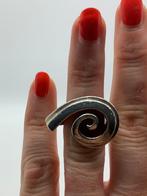 V487 Prachtige zilveren modernist ring maat 16, Ophalen of Verzenden, Kleiner dan 17, X, Dame