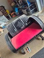 Olievat Stoel - Industrieel Design, Huis en Inrichting, Stoelen, Gebruikt, Zwart, Ophalen of Verzenden, Metaal